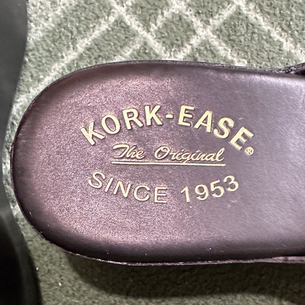 Kork-Ease Black Leather Mules size 9 - Picture 2 of 9